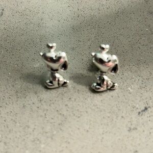 Silver Snoopy Earrings